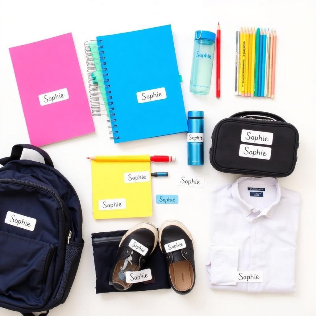 Back to School Bundle — 15 Stick-On + 15 Iron-On Name Labels (30 labels)