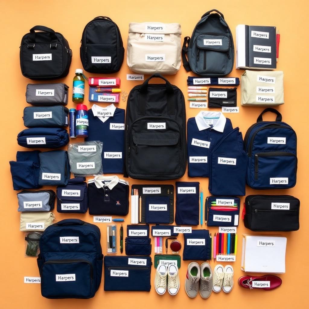 Family Bundle — 25 Iron-On + 25 Stick-On Name Labels (50 labels)