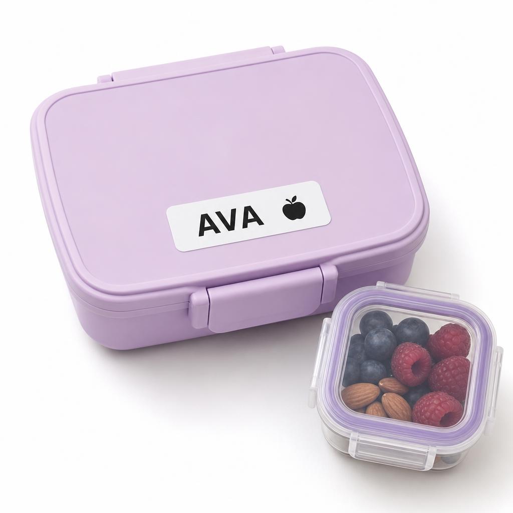 Stick-On Name Labels — Lunch Boxes & Bags (8 labels)